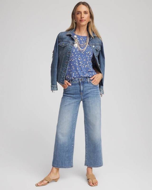 Printed Elbow Sleeve Tee - image 2